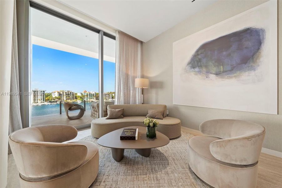 Furnished interior view inside a new home in , Miami (Image 17).