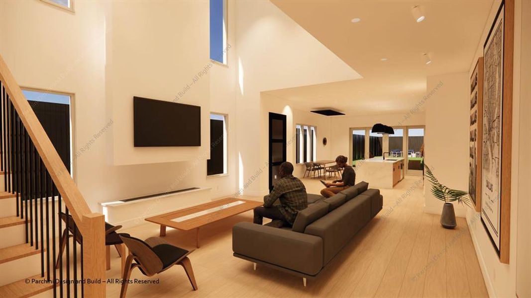 Furnished interior view inside a new home in , Dallas (Image 7).