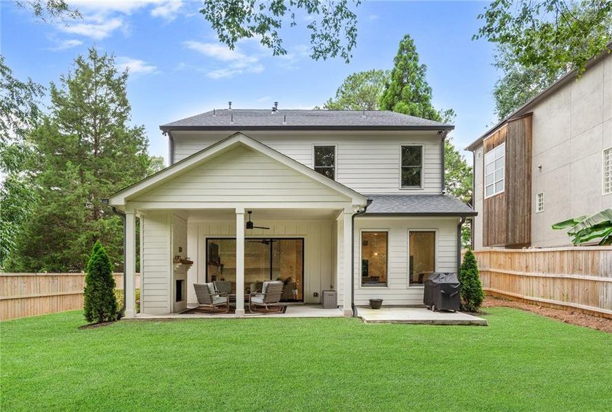Front exterior of a new home in , Brookhaven, GA, highlighting curb appeal (Image 19). Front exterior of a new home in , Brookhaven, GA, highlighting curb appeal (Image 19).
