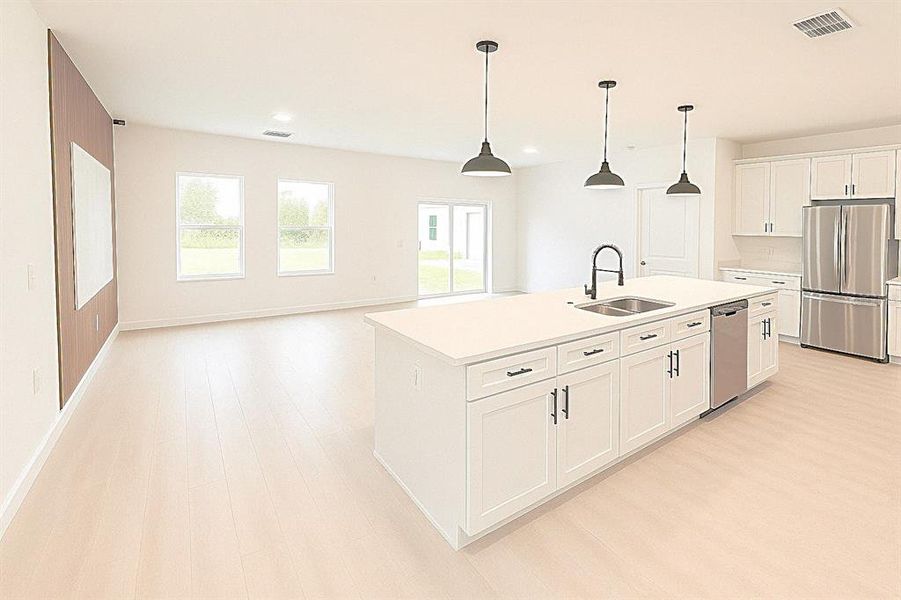 Furnished interior view inside a new home in , Kissimmee (Image 6). Furnished interior view inside a new home in , Kissimmee (Image 6).