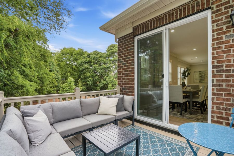 Exterior details and patio area of a home in The Townes at Wade Ardrey, Charlotte (Image 22). Exterior details and patio area of a home in The Townes at Wade Ardrey, Charlotte (Image 22).