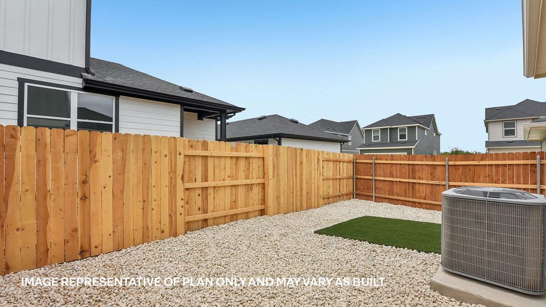 Exterior details and patio area of a home in Avery Centre, Round Rock (Image 29).