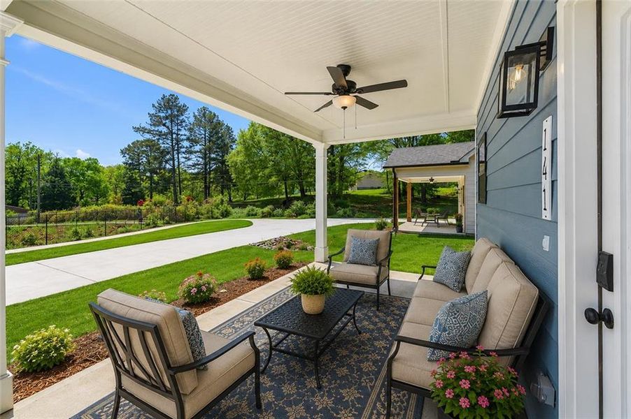 Exterior details and patio area of a home in Ferguson Corners, Emerson (Image 27).