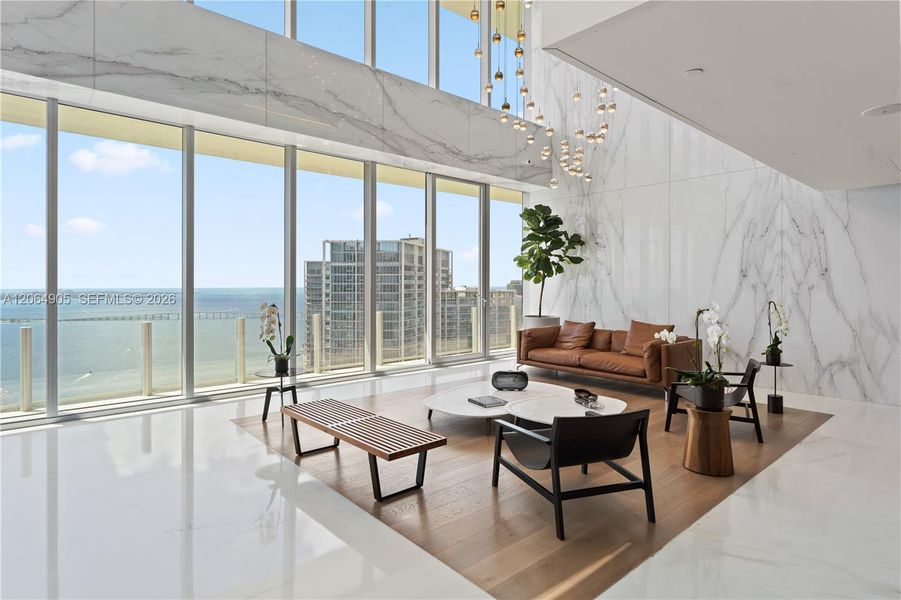 Furnished interior view inside a new home in , Miami (Image 8).