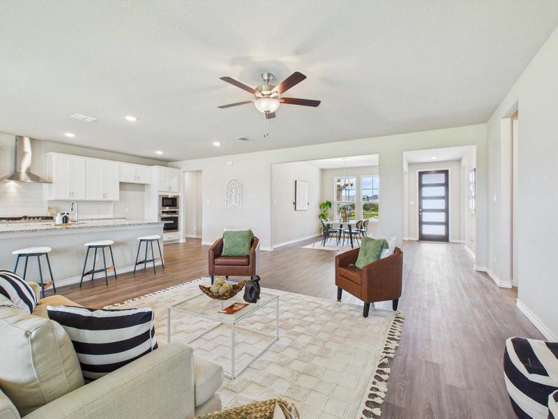 Representative furnished interior of a home built from the The Foster E by Davidson Homes LLC in Potranco Oaks, Castroville (Image 10). Representative furnished interior of a home built from the The Foster E by Davidson Homes LLC in Potranco Oaks, Castroville (Image 10).