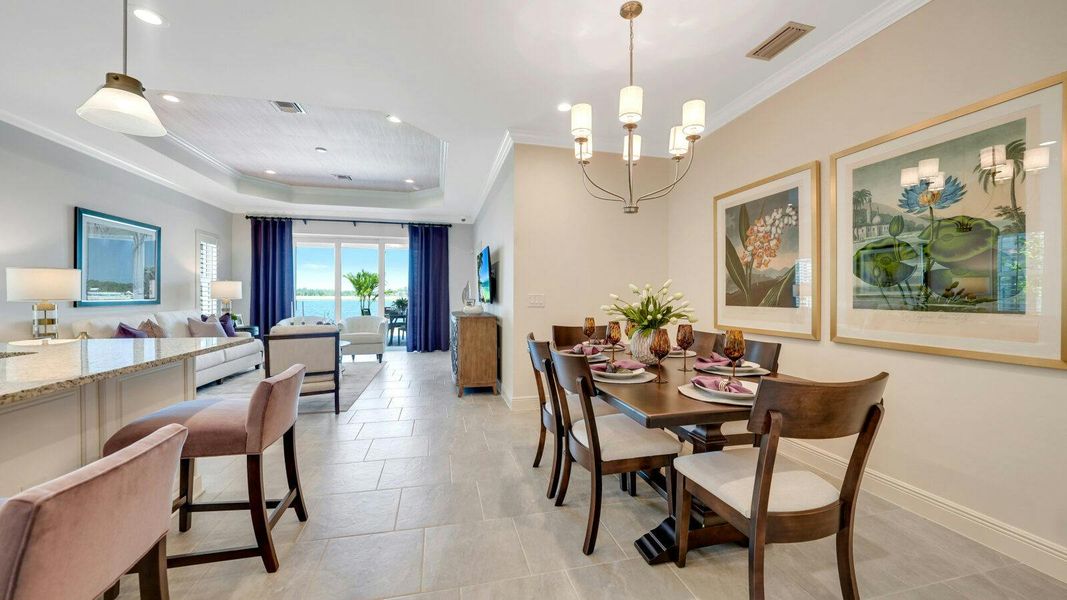 Furnished interior view inside a new home in SkySail Real Estate and Homes for Sale in Naples, FL - Neal Communities, Naples (Image 9).