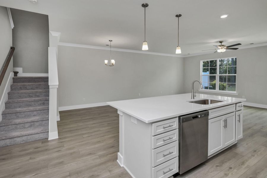 Furnished interior view inside a new home in Lake Carolina Townhomes, Columbia (Image 9).
