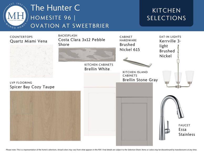 Sample of building materials used in homes in Ovation at Sweetbrier, Durham (Image 6). Sample of building materials used in homes in Ovation at Sweetbrier, Durham (Image 6).