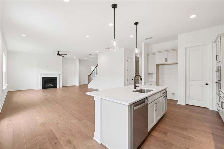 Furnished interior view inside a new home in East Harbor II at Chestatee, Dawsonville (Image 7).