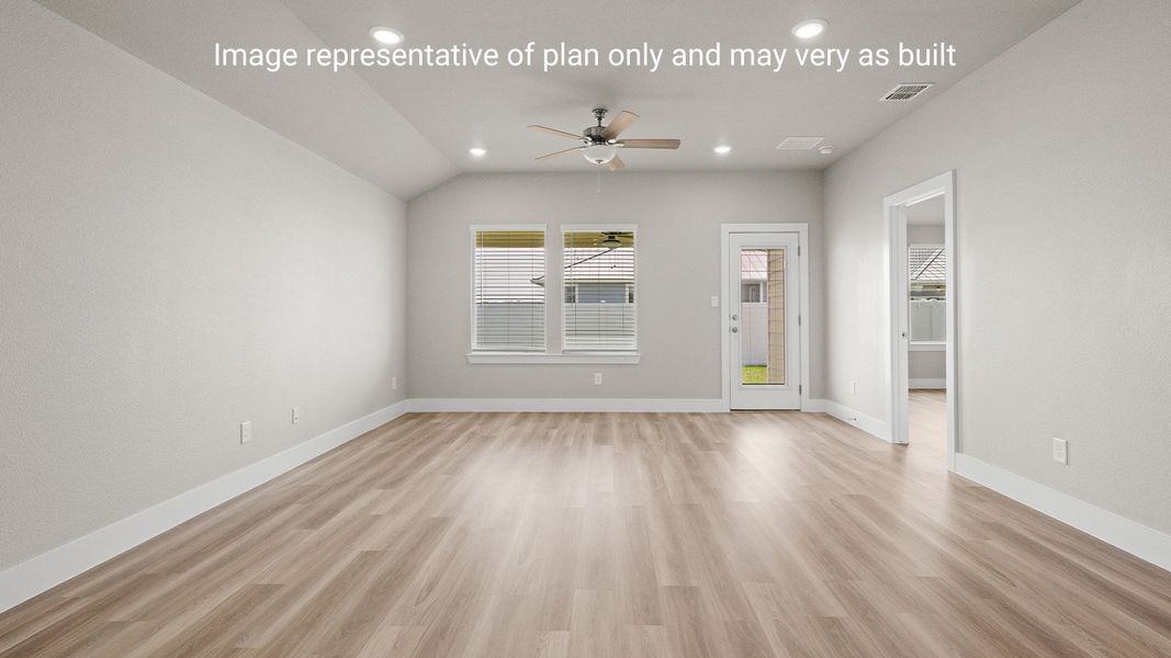 Representative unfurnished interior of a home built from the Mustang by D.R. Horton in The Islands of Rockport, Rockport (Image 13).