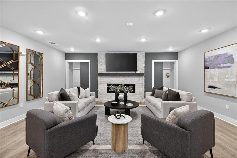 Furnished interior view inside a new home in Gatherings® at Herrington, Cumming (Image 7).