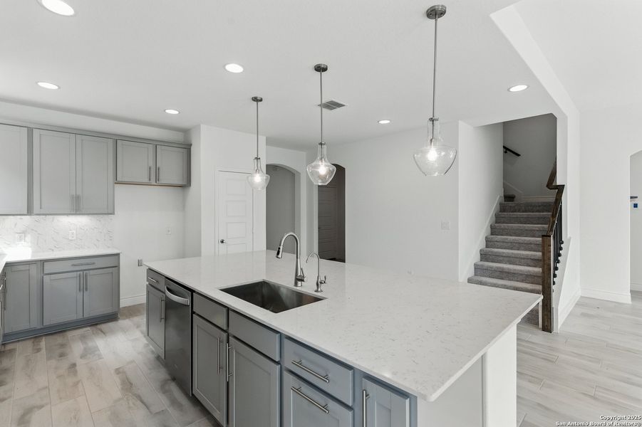 Furnished interior view inside a new home in Bison Ridge, San Antonio (Image 3). Furnished interior view inside a new home in Bison Ridge, San Antonio (Image 3).