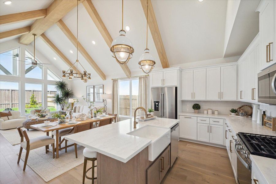 Furnished interior view inside a new home in The Trails, New Caney (Image 5).
