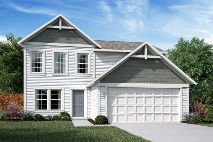 Representative exterior photo of a completed home built from the Wesley by Fischer Homes in Cherry Glen, Euharlee, GA (Image 10).