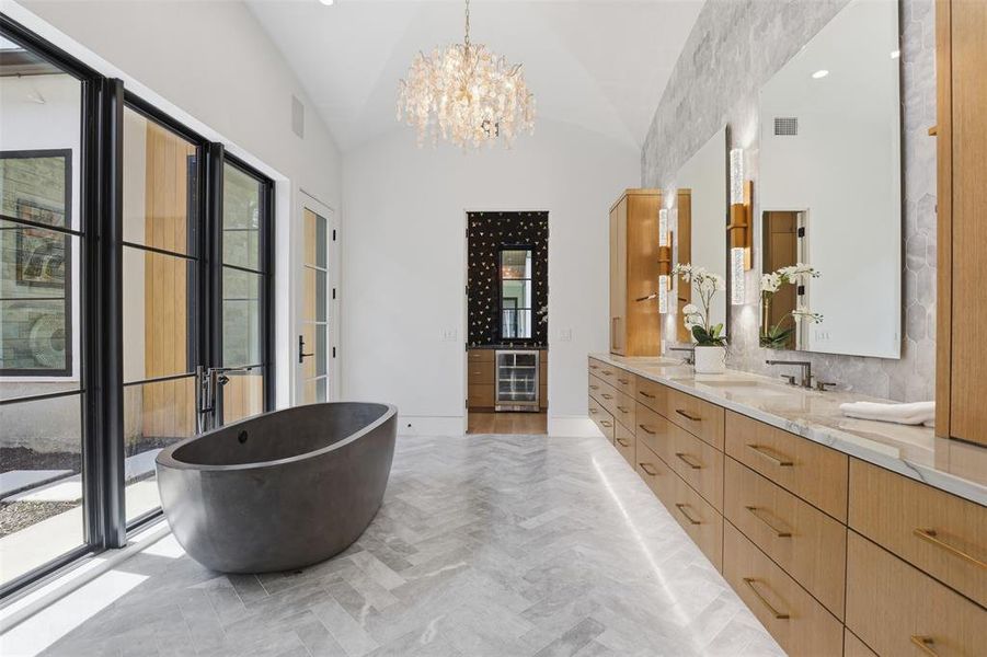 Furnished interior view inside a new home in , Aledo (Image 33).