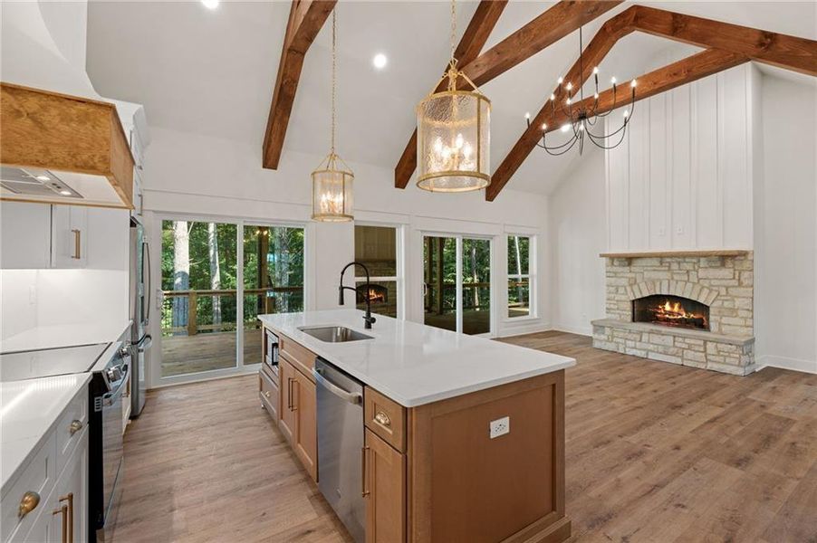 Furnished interior view inside a new home in , Dahlonega (Image 7).