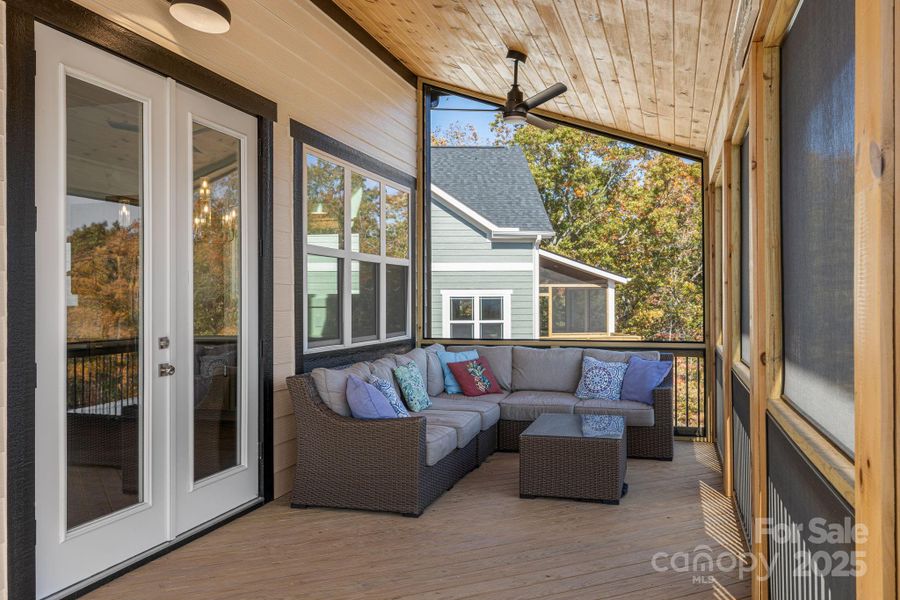 Exterior details and patio area of a home in , Black Mountain (Image 3).