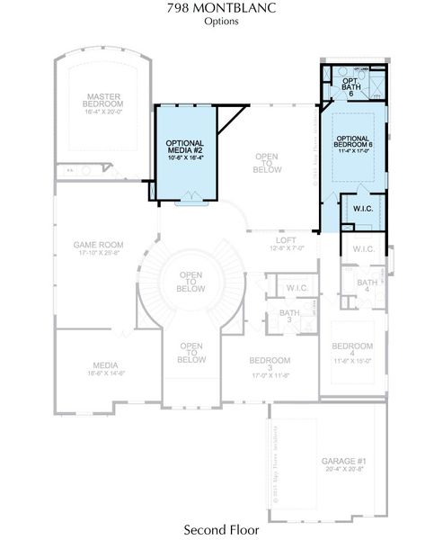 2D floor plan layout for the Montblanc by Landon Homes in Signature 74s, Frisco, TX (Image 29). 2D floor plan layout for the Montblanc by Landon Homes in Signature 74s, Frisco, TX (Image 29).
