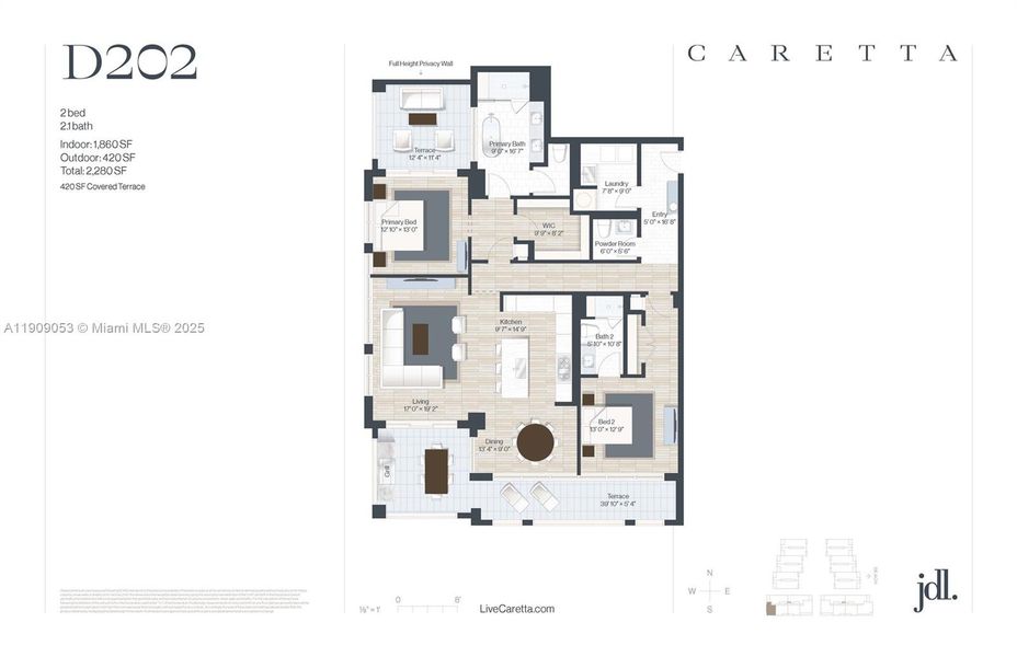2D floor plan layout of this home in , Juno Beach, FL (Image 5).