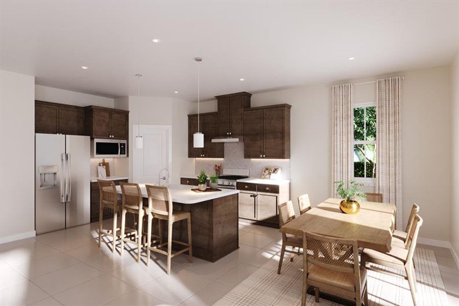 Furnished interior view inside a new home in Silver Oaks, Port St. Lucie (Image 1).