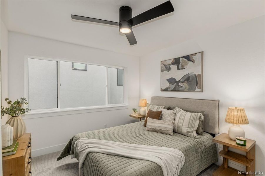 Second, en suite bedroom on 2nd floor, comfortably fits either a queen or king bed