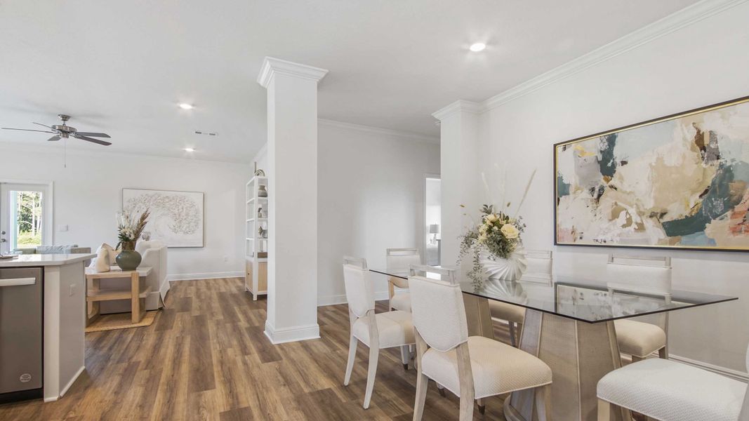 Furnished interior view inside a new home in Bayside at Ward Creek, Panama City Beach (Image 7).