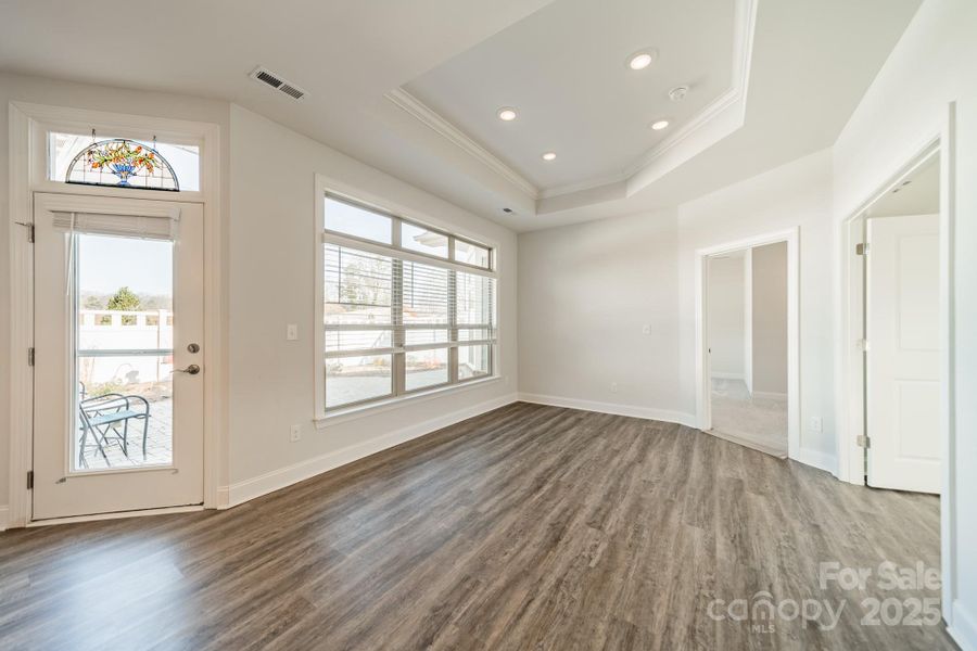 Dining area off the office and Primary bedroom