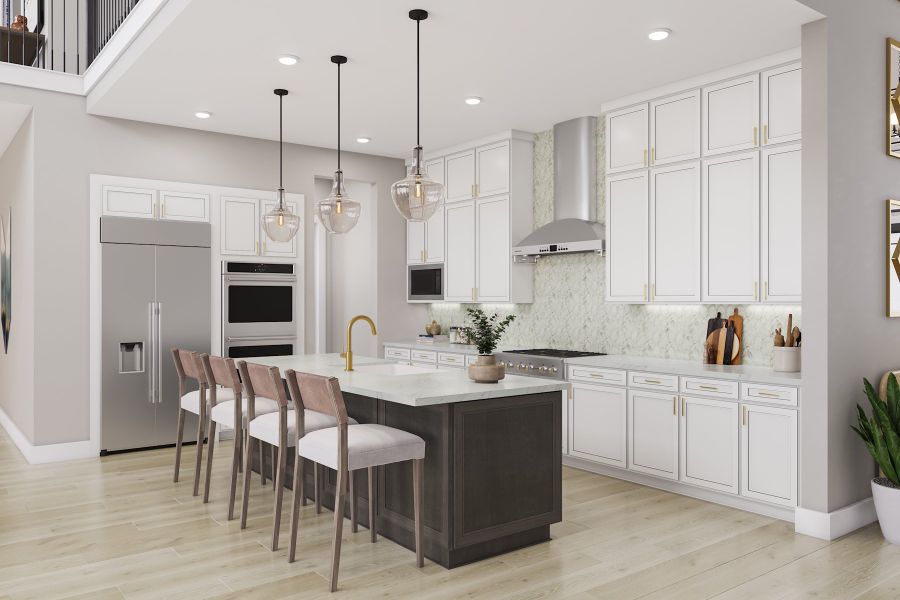 Representative furnished interior of a home built from the Woodbridge by Tri Pointe Homes in Legacy Grove, Montgomery (Image 6).