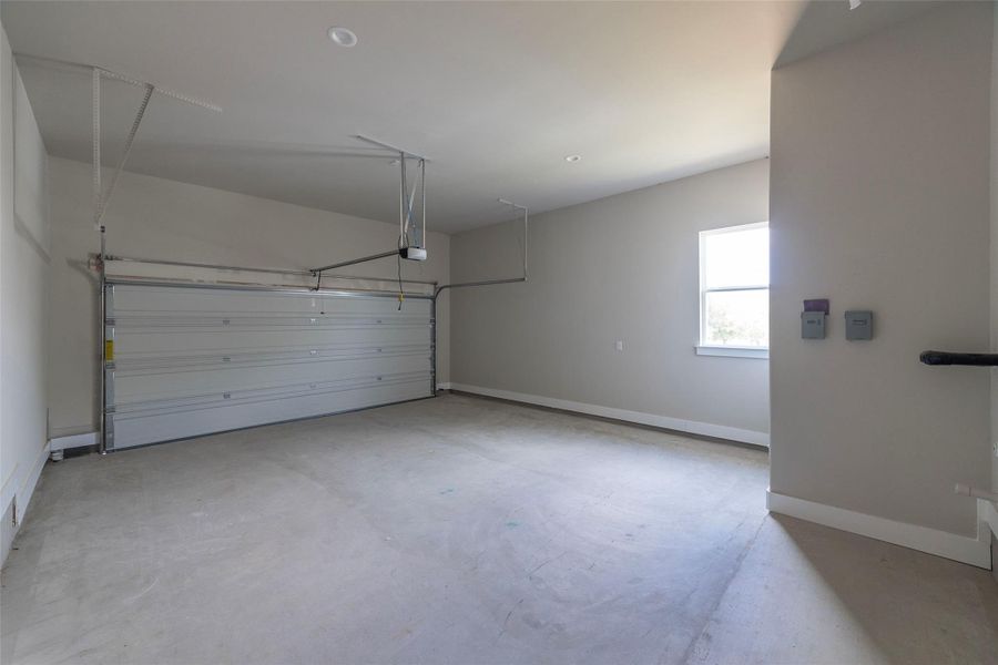 2 car garage with water softener loop