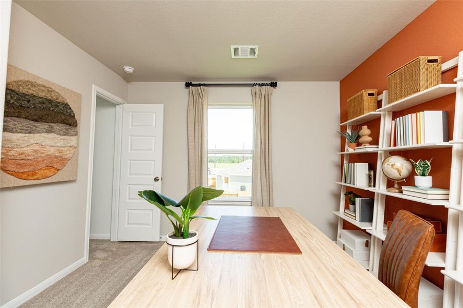 Furnished interior view inside a new home in Wayside Village, Houston (Image 16). Furnished interior view inside a new home in Wayside Village, Houston (Image 16).