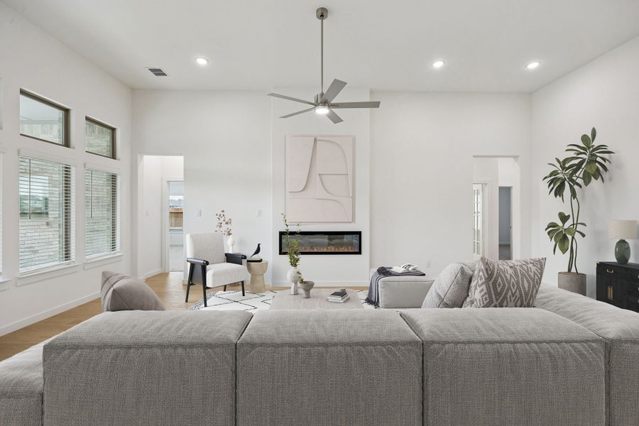 Living Room in the Gilmour II home plan by Trophy Signature Homes – REPRESENTATIVE PHOTO