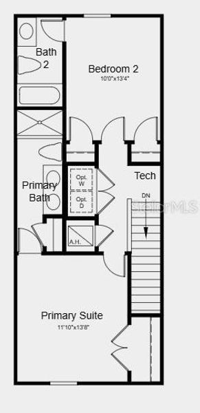 2D floor plan layout of this home in Skye Ranch Community Group Page, Sarasota, FL (Image 5).