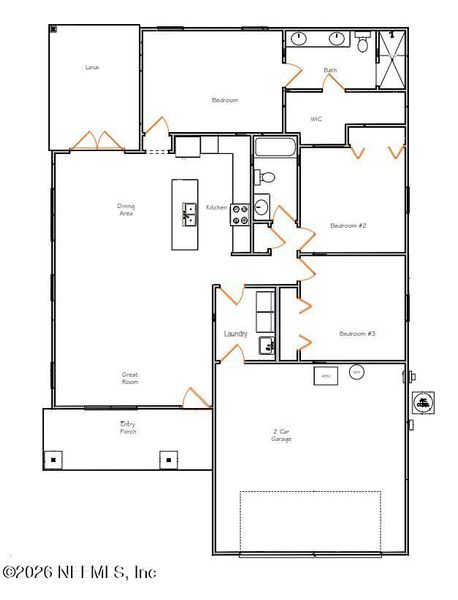 2D floor plan layout of this home in , Starke, FL (Image 4).
