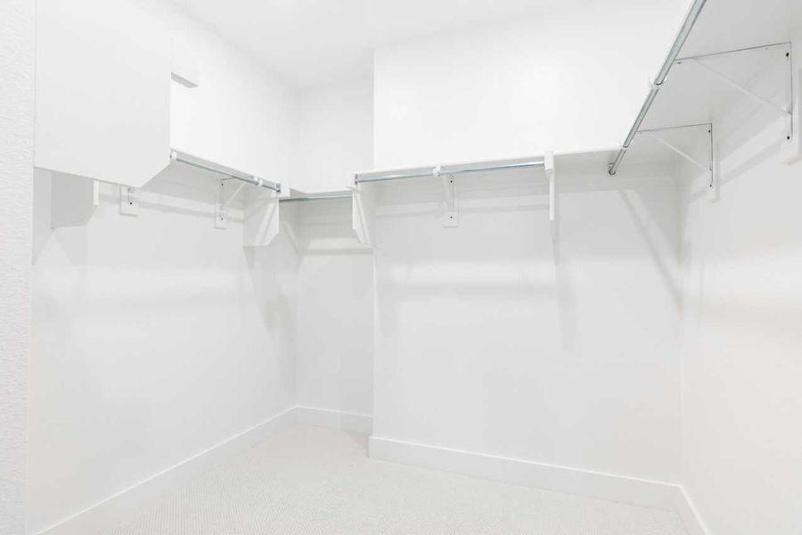 Representative Primary Closet - some options shown Representative Primary Closet - some options shown