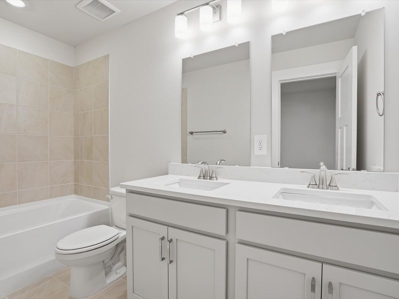 Furnished interior view inside a new home in Cedar Shoals - Signature Collection, Piedmont (Image 8). Furnished interior view inside a new home in Cedar Shoals - Signature Collection, Piedmont (Image 8).