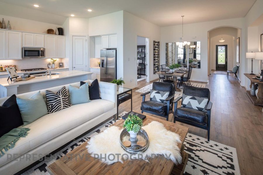Furnished interior view inside a new home in Crosswinds, Kyle (Image 14). Furnished interior view inside a new home in Crosswinds, Kyle (Image 14).