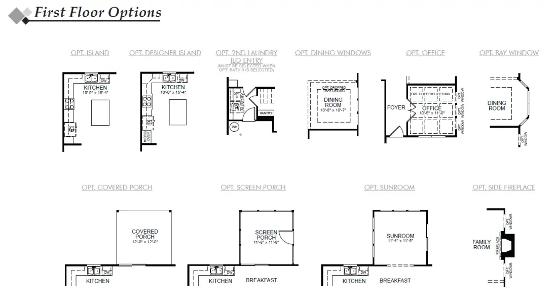 2D floor plan layout of this home in Oakley Pointe, Moncks Corner, SC (Image 3).