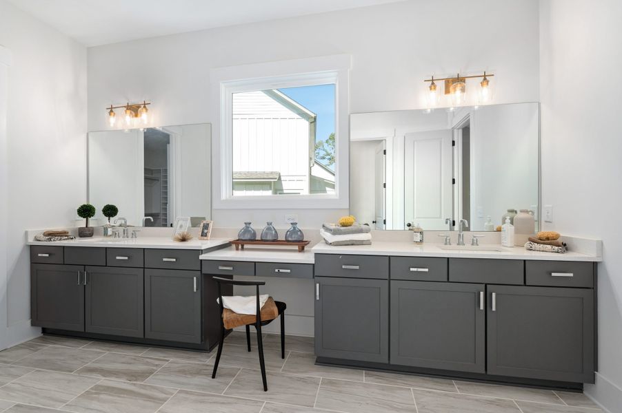 Representative furnished interior of a home built from the Chatsworth by Peachtree Residential in White Post on Lake Lanier, Gainesville (Image 5).