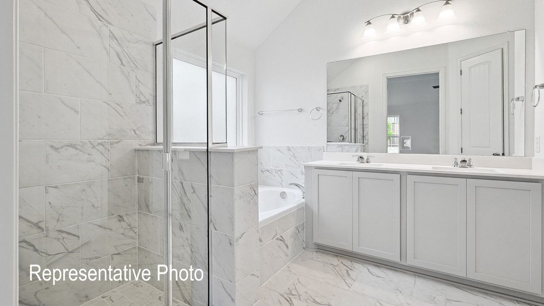 Furnished interior view inside a new home in Green Meadows Premier, Celina (Image 11).