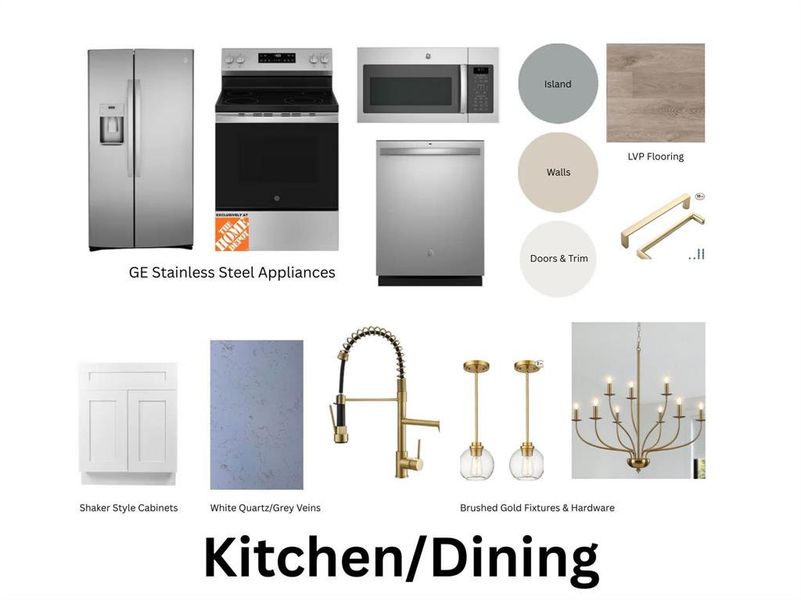 Finish selections are representative of the intended design. Final materials may vary slightly due to availability or field conditions