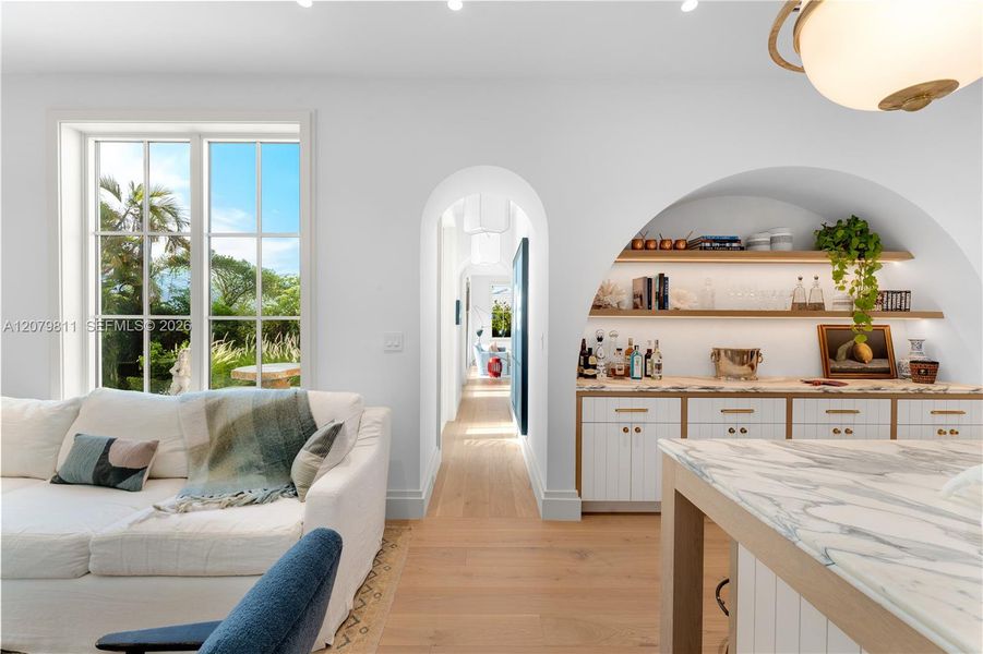 Furnished interior view inside a new home in , Key Biscayne (Image 19). Furnished interior view inside a new home in , Key Biscayne (Image 19).