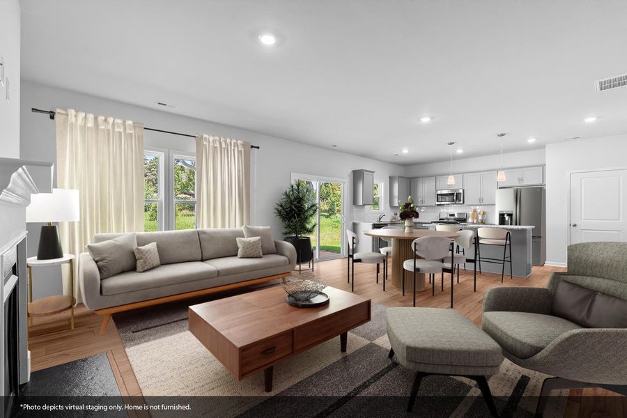 Furnished interior view inside a new home in Hanes Lake, Winston-Salem (Image 7). Furnished interior view inside a new home in Hanes Lake, Winston-Salem (Image 7).