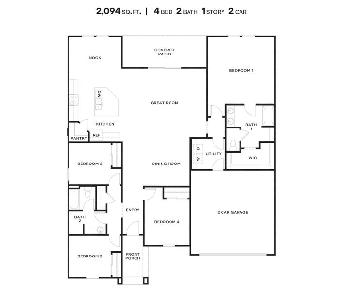 2D floor plan layout for the Frisco - Plan H50F by D.R. Horton in Tortolita Trails, Marana, AZ (Image 3). 2D floor plan layout for the Frisco - Plan H50F by D.R. Horton in Tortolita Trails, Marana, AZ (Image 3).