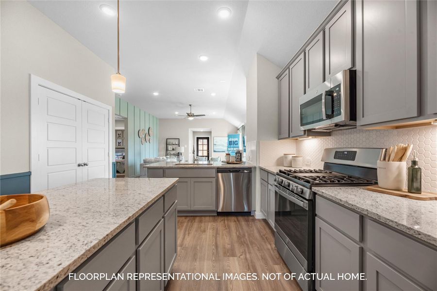 Furnished interior view inside a new home in Pinewood at Grand Texas, New Caney (Image 13).