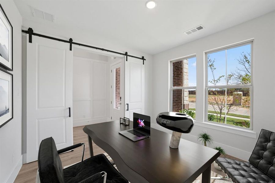 Furnished interior view inside a new home in Sterling Greene, Arlington (Image 18). Furnished interior view inside a new home in Sterling Greene, Arlington (Image 18).