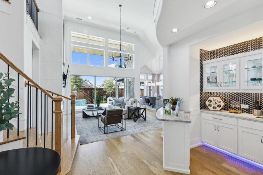 Furnished interior view inside a new home in South Pointe, Mansfield (Image 5). Furnished interior view inside a new home in South Pointe, Mansfield (Image 5).