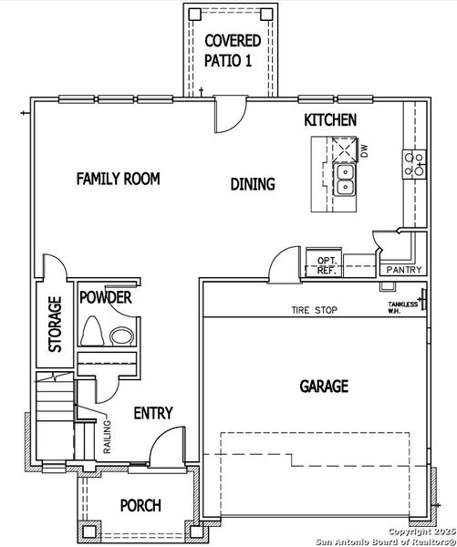 2D floor plan layout of this home in Park Hill Commons, San Antonio, TX (Image 3).