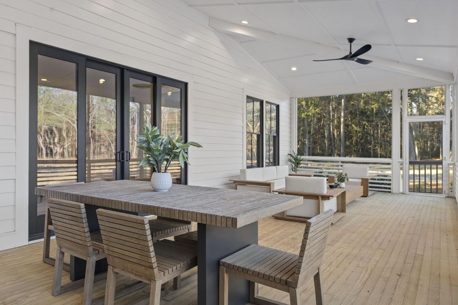 Exterior details and patio area of a home in , Johns Island (Image 30).