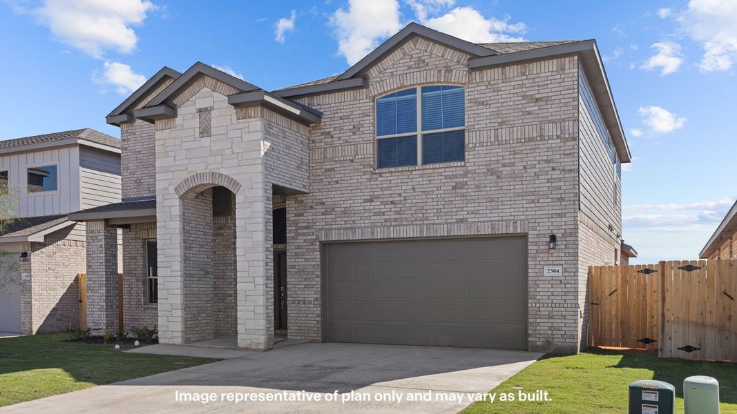 Front exterior of a new home in Homestead at Parks Bell Ranch, Odessa, TX, highlighting curb appeal (Image 2).