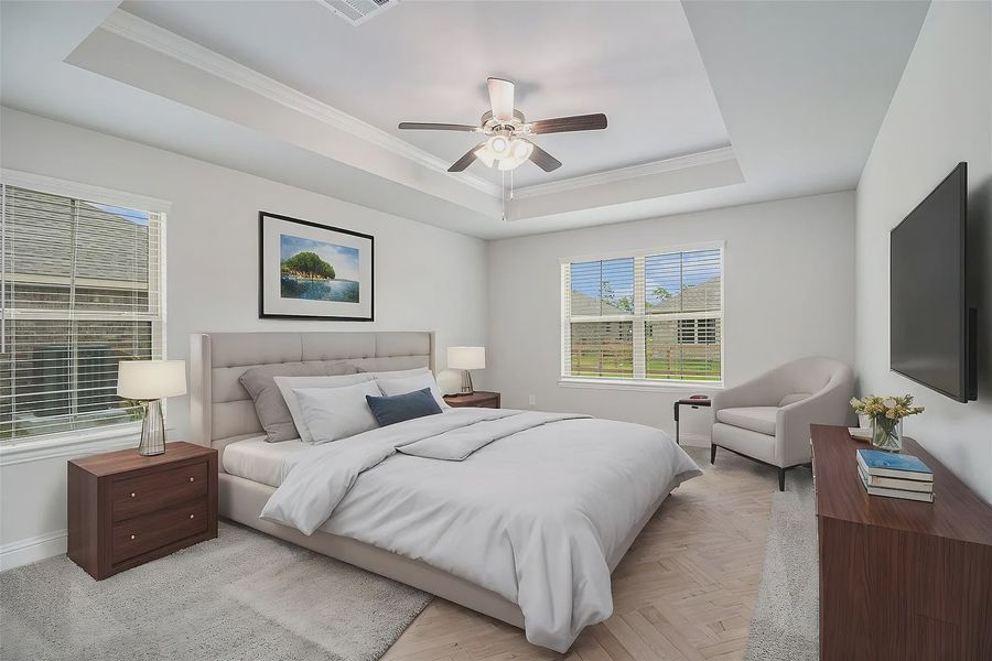 Furnished interior view inside a new home in Bayou Bend Estates, Dickinson (Image 6).
